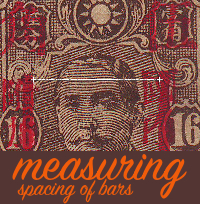 measuring spacing of bars